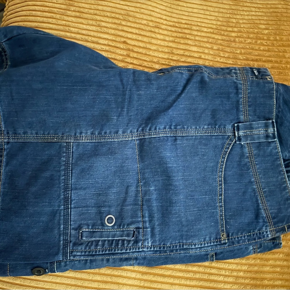 Dark Blue Denim Utility Shorts